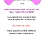 A flyer for a cancer awareness event in rochester.