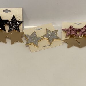 Three '23 Christmas In July Starry Night Set earrings on a white background.