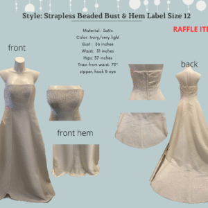 Style: Strapless Beaded Bust & Hem Label Size 12